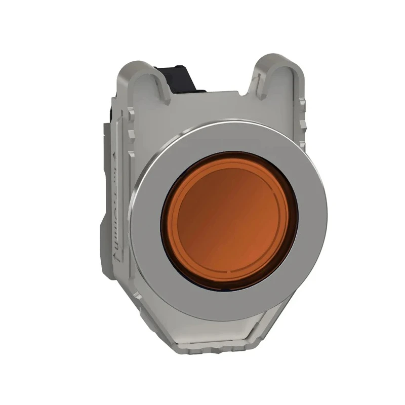 Schneider Electric Flush Orange LED Pilot Light Harmony Series 30 mm Cutout 100-132V AC Metal Bezel XB4FVG5
