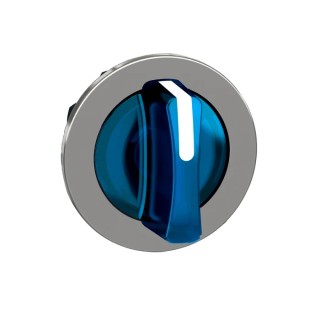 Schneider Electric ZB4 Series 3 Position Illuminated Selector Switch Head, 30 mm Cutout, Blue Handle, IP66, IP67 ZB4FK1563