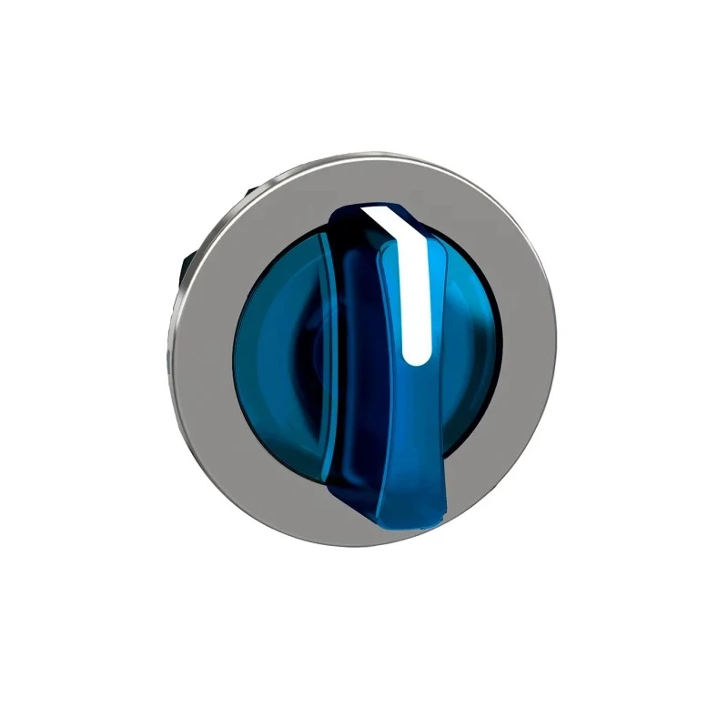 Schneider Electric ZB4 Series 3 Position Illuminated Selector Switch Head, 30 mm Cutout, Blue Handle, IP66, IP67 ZB4FK1563