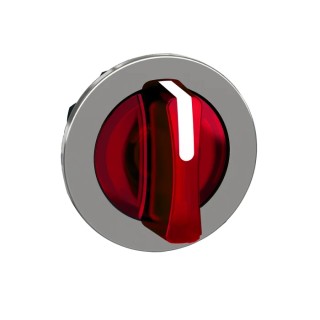 Schneider Electric ZB4 Series 3 Position Illuminated Selector Switch Head, 30 mm Cutout, Red Handle, IP66 IP67 IP69 ZB4FK1843