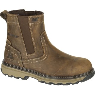 CAT Pelton Beige Men's Steel Toe Capped Safety Boots Size UK 11 EU 45 EN ISO 20345:2011 P720781