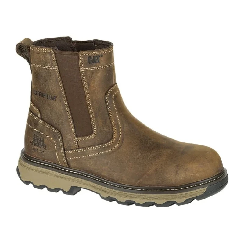 CAT Pelton Beige Men's Steel Toe Capped Safety Boots Size UK 11 EU 45 EN ISO 20345:2011 P720781
