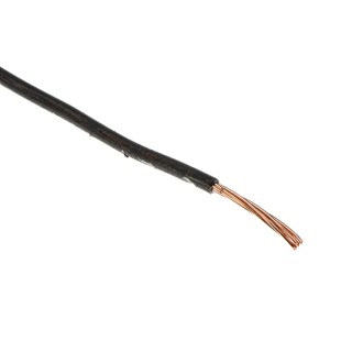 RS PRO 6491B Series Black Hook Up Wire, 7 x 0.85 mm Strands, 4.7 mm OD, 100 m Length, Thermoplastic Polyolefin 185-3938