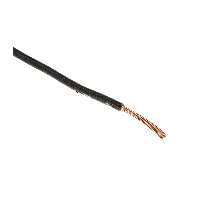 RS PRO 6491B Series Black Hook Up Wire, 7 x 0.85 mm Strands, 4.7 mm OD, 100 m Length, Thermoplastic Polyolefin 185-3938