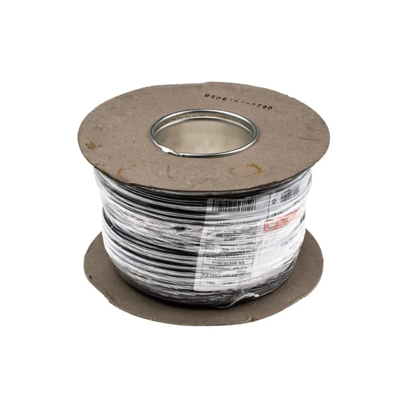 RS PRO 6491B Series Black Hook Up Wire, 7 x 0.85 mm Strands, 4.7 mm OD, 100 m Length, Thermoplastic Polyolefin 185-3938