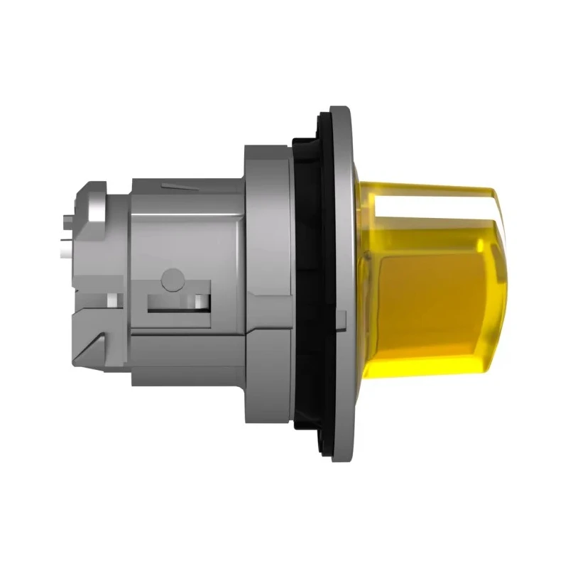 Schneider Electric 2 Position Illuminated Selector Switch Head, 30 mm Cutout, Yellow Handle, IP69 IP66 IP67 ZB4FK1283