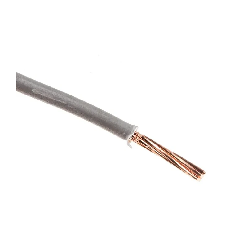 RS PRO Grey Low Smoke Non-Halogen Hook Up Wire 7/1.04 mm Core Strands 100 m Length 450/750 V 6491B 185-3944