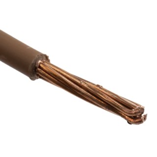 RS PRO 6491B Series Brown Hook Up Wire 7/1.35 mm Core Strands 100 m Low Smoke Non-Halogen 450V DC 750V AC 90°C 185-3950