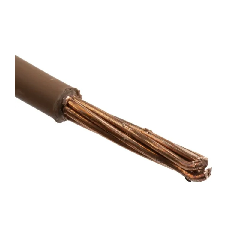 RS PRO 6491B Series Brown Hook Up Wire 7/1.35 mm Core Strands 100 m Low Smoke Non-Halogen 450V DC 750V AC 90°C 185-3950