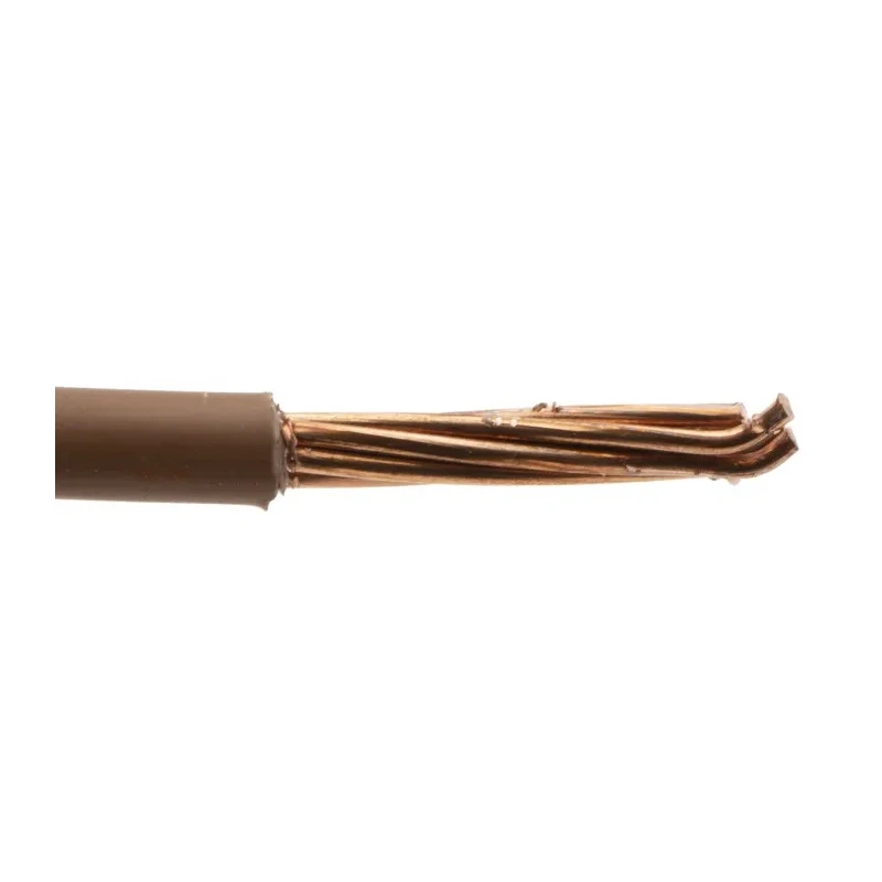 RS PRO 6491B Series Brown Hook Up Wire 7/1.35 mm Core Strands 100 m Low Smoke Non-Halogen 450V DC 750V AC 90°C 185-3950