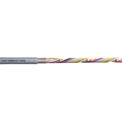 Igus chainflex CF240 Screened Data Cable, 3 Cores 0.14mm² 26 AWG, 25 m, Grey Polyvinyl Chloride Sheath CF240