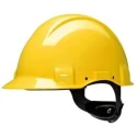 3M Yellow Safety Helmet Adjustable UV-stabilised ABS Short Peak Ratchet G3001