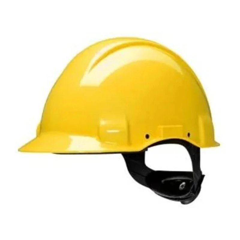 3M Yellow Safety Helmet Adjustable UV-stabilised ABS Short Peak Ratchet G3001