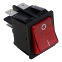 RS PRO Illuminated DPST On-Off On-Off Rocker Switch Panel 185-8229