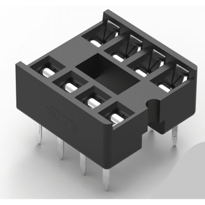 TE Connectivity 2.54 mm Pitch Vertical 8 Way Through Hole Standard Pin Ladder DIL Socket 1-2199298-2
