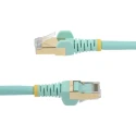 StarTech.com Shielded Screened 0.5 m Cat6a Ethernet Cable 10 Gbit/s Light Blue PVC Cat6a MPN 
