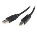 StarTech.com USB 2.0 Male USB 2.0 Type A to Male USB B Cable, Black PVC Jacket, 3 m USB2HAB3M