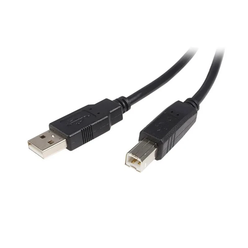 StarTech.com USB 2.0 Male USB 2.0 Type A to Male USB B Cable, Black PVC Jacket, 3 m USB2HAB3M