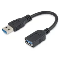 StarTech.com USB 3.0 Female USB Type A to Female USB Type A Black PVC Jacket 152 mm USB3EXT6INBK