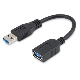 StarTech.com USB 3.0 Female USB Type A to Female USB Type A Black PVC Jacket 152 mm USB3EXT6INBK