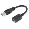 StarTech.com USB 3.0 Female USB Type A to Female USB Type A Black PVC Jacket 152 mm USB3EXT6INBK