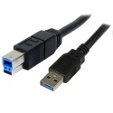 StarTech.com USB 3.0 Male USB Type A to Male USB 3.2 Type B (9 pin) Black 3m USB3SAB3MBK
