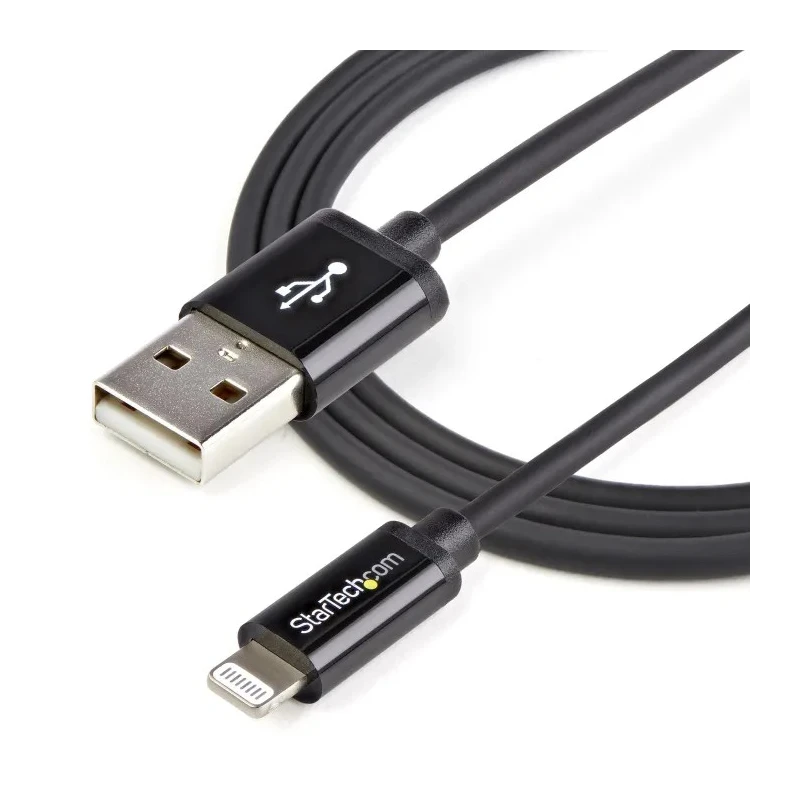 StarTech.com USB 2.0 Male USB 2.0 Type A to Male Lightning Connector Cable, Black, 1 m USBLT1MB