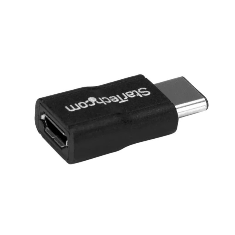 StarTech.com USB 2.0 Male USB Type C to Male Micro USB Type B USB Adapter Black USB2CUBADP