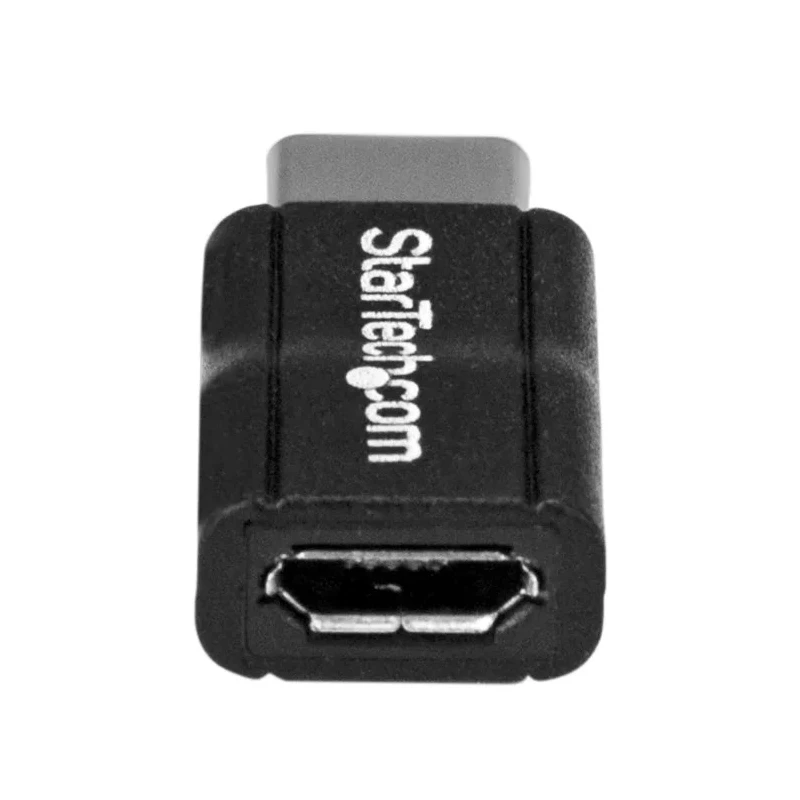 StarTech.com USB 2.0 Male USB Type C to Male Micro USB Type B USB Adapter Black USB2CUBADP