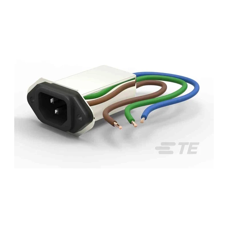 TE Connectivity High Performance 250V AC 3A Flange IEC Filter Wire Corcom EJT Series 3EJT8F
