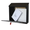 Securikey Galvanised Steel Black Mailbox 370 mm Height x 365 mm Width x 110 mm Depth BSPB-TOP365-RK