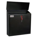 Securikey Galvanised Steel Black Mailbox 370 mm Height x 365 mm Width x 110 mm Depth BSPB-TOP365-RK