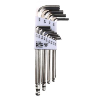Bahco 13 Piece L Imperial Hex Key Set, Hex Size 0.05 to 9.53 mm, Long Arm, Stainless Steel BE-9786I