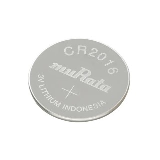 Murata CR2016 Button Battery, 3 V Nominal Voltage, 90 mAh Capacity, 20 mm Diameter CR2016