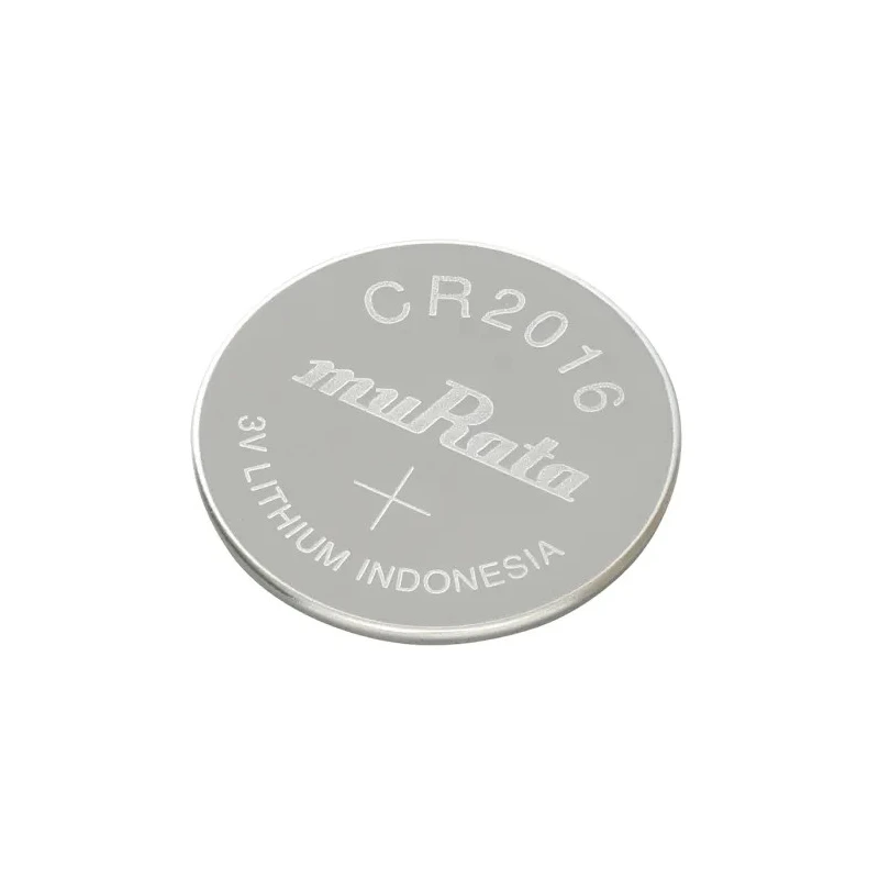 Murata CR2016 Button Battery, 3 V Nominal Voltage, 90 mAh Capacity, 20 mm Diameter CR2016