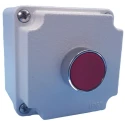 Lovato Electric Push Button Control Station Aluminium Enclosure 1 Cutout Red Push Button SPST IP66 IP67 LPZM1B802
