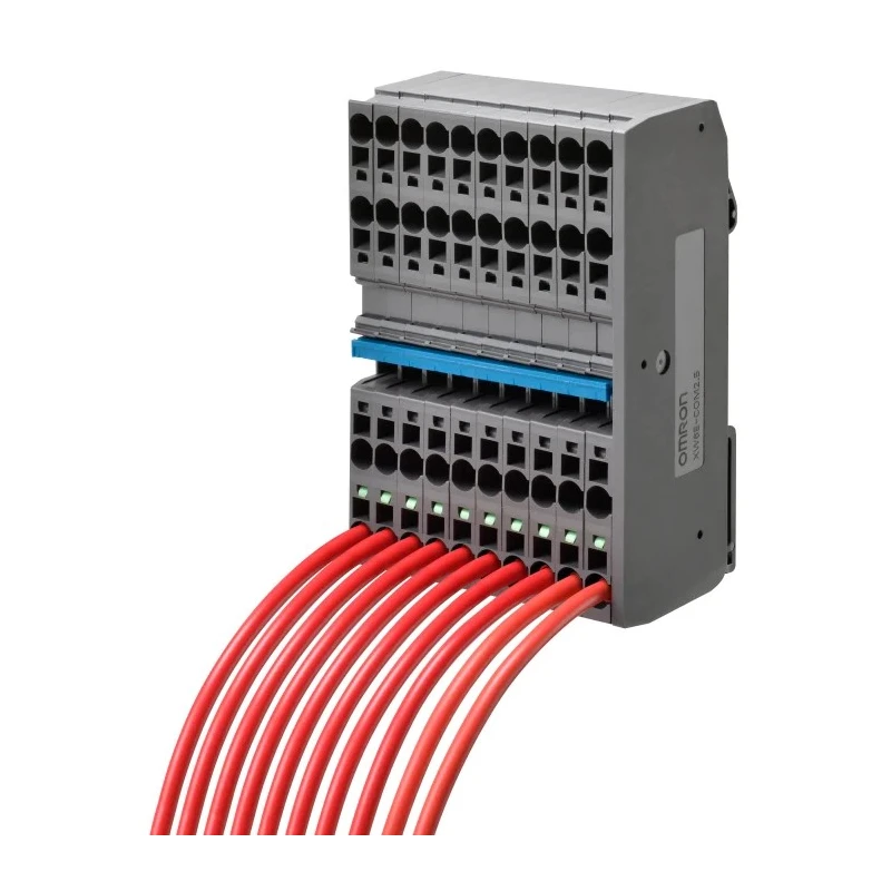 Omron XW6T Series DIN Rail Terminal Block Blue 800V Screw Termination 24A Current XW6T-COM2.5X20BL