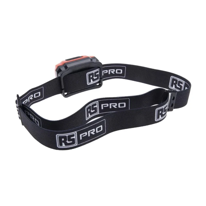 RS PRO Rechargeable LED Head Torch 250 lm 66 m, IPX6 Waterproof, Lithium-Polymer Battery, Adjustable Head Strap 186-4621