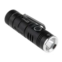 RS PRO Rechargeable LED Pocket Torch Black, 600 Lumen, USB Type C, Aircraft Aluminium Housing, Model 186-4623