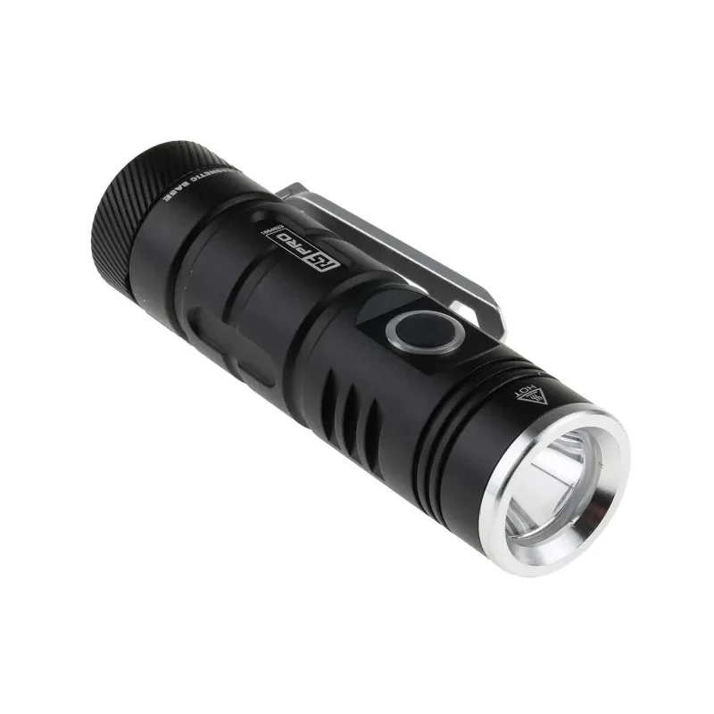 RS PRO Rechargeable LED Pocket Torch Black, 600 Lumen, USB Type C, Aircraft Aluminium Housing, Model 186-4623