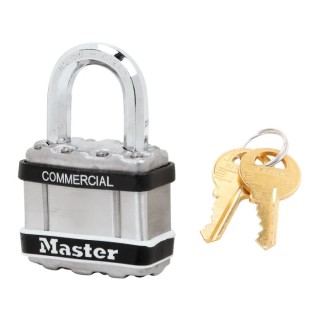 Master Lock Keyed Stainless Steel Padlock Weatherproof 8 mm Shackle Diameter 25 mm Length 44 mm Width M1STS