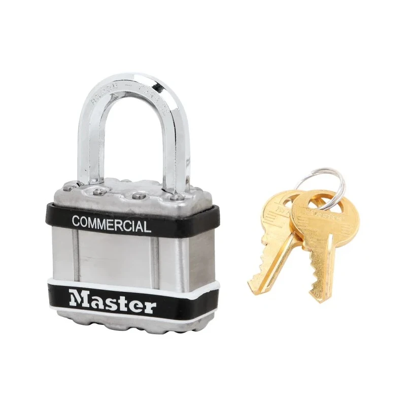 Master Lock Keyed Stainless Steel Padlock Weatherproof 8 mm Shackle Diameter 25 mm Length 44 mm Width M1STS