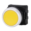 RS PRO Yellow Spring Return Push Button Head 22mm Cutout, Plastic Round Actuator, IP65 188-1126