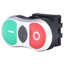 RS PRO Green, Red Spring Return Push Button Head, Round Shape, 22 mm Cutout Diameter, IP65 Rated 188-1199