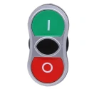 RS PRO Green, Red Spring Return Push Button Head, Round Shape, 22 mm Cutout Diameter, IP65 Rated 188-1199