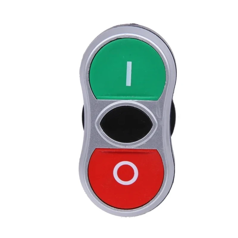 RS PRO Green, Red Spring Return Push Button Head, Round Shape, 22 mm Cutout Diameter, IP65 Rated 188-1199