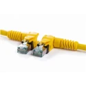 HARTING VARIOBOOT Cat6a Ethernet Cable RJ45 Male to RJ45 Male 0.5 m Yellow Shielded Polyurethane 09488585745005