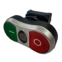 RS PRO Red, Green Spring Return Twin Touch Push Button Head, 22 mm Cutout Diameter, IP65 188-1200