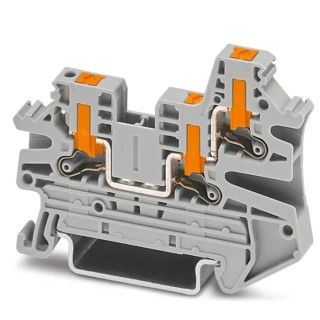 Phoenix Contact Grey 1-Level Push-in Feed Through Terminal Block PTV Series 800V 28A IECEx/ATEX 1078966