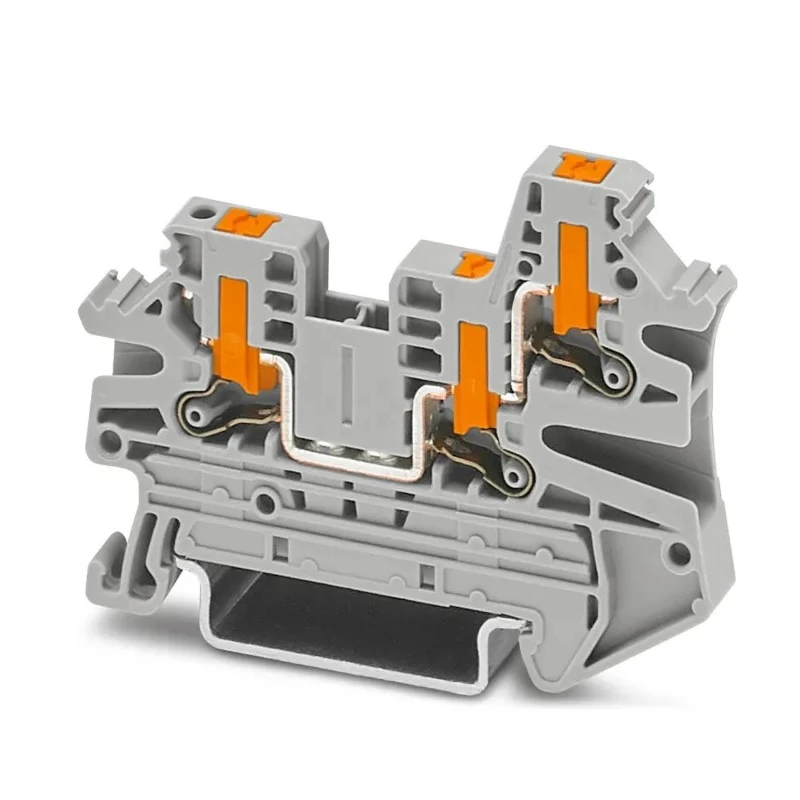 Phoenix Contact Grey 1-Level Push-in Feed Through Terminal Block PTV Series 800V 28A IECEx/ATEX 1078966